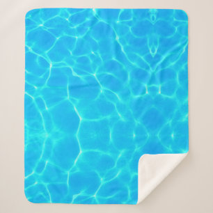 Transparent Aqua Turquoise Ocean Sea Water Sherpa Blanket