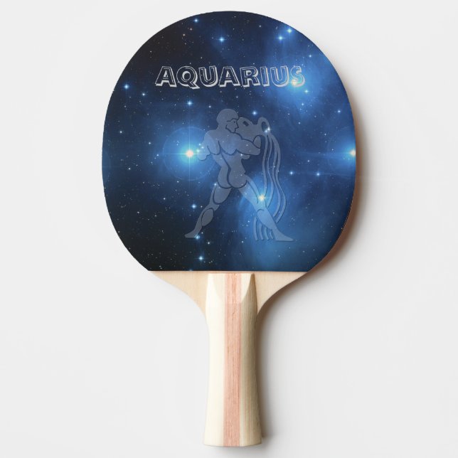 Transparent Aquarius Ping Pong Paddle (Front)