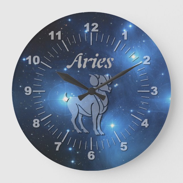 Transparent Aries Large Clock (Front)