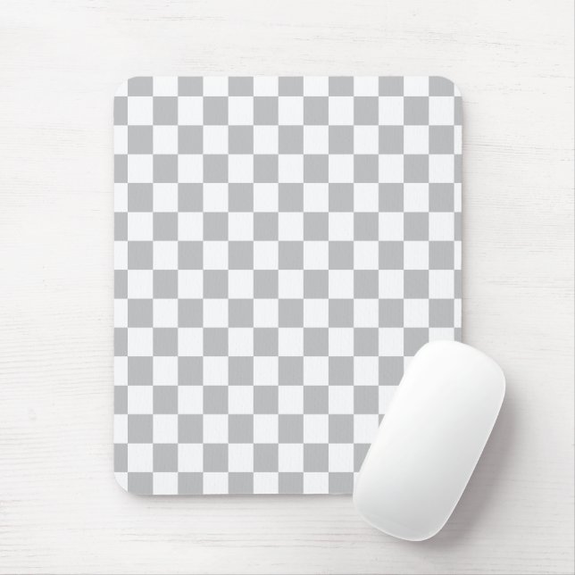Transparent Background Mousepad, chequered. Inspir Mouse Mat (With Mouse)