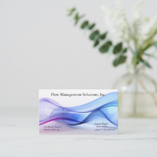 Transparent blue and lavender Business Card