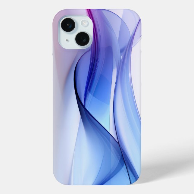 Transparent blue and lavender forms Case-Mate iPhone case (Back)