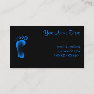 Transparent Blue Foot Business Card
