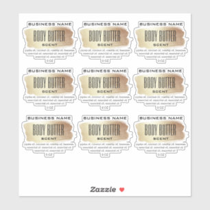 Transparent Body Butter Labels