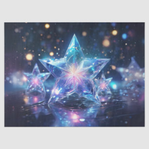 Transparent Christmas Stars Decoupage Craft Paper