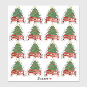 Transparent christmas Tree Vinyl Stickers