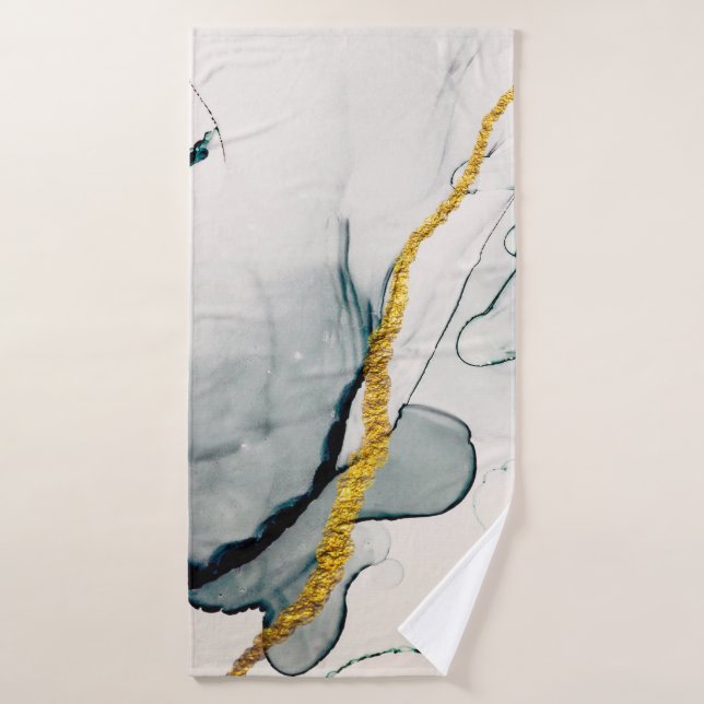Transparent creativity. Abstract artwork. Trendy w Bath Towel (Bath Towel)