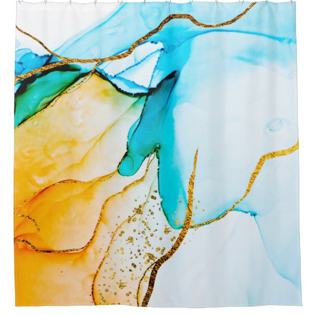 Transparent creativity. Abstract artwork. Trendy w Shower Curtain (Front)
