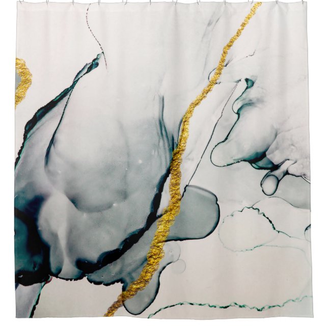 Transparent creativity. Abstract artwork. Trendy w Shower Curtain (Front)