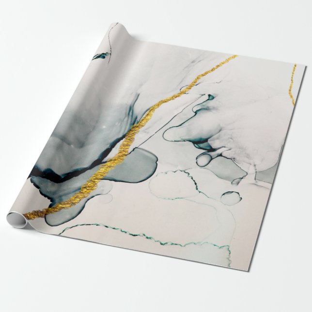 Transparent creativity. Abstract artwork. Trendy w Wrapping Paper (Unrolled)