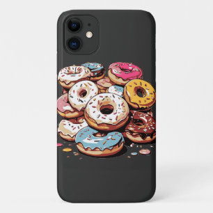 Transparent Doughnuts Sticker iPhone 11 Case