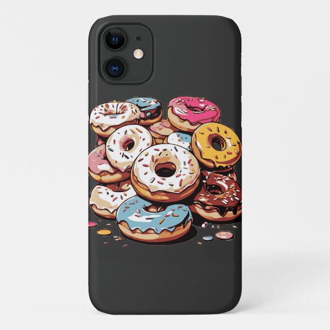 Transparent Doughnuts Sticker Case-Mate iPhone Case (Back)