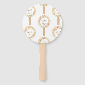 Transparent Floral Bohemian Wedding Program Fan