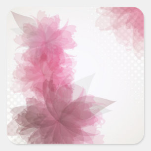 Transparent flowers stickers