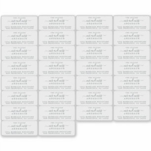 Transparent Future Mr Mrs Return Address Labels