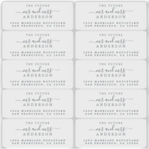 Transparent Future Mr Mrs Return Address Labels