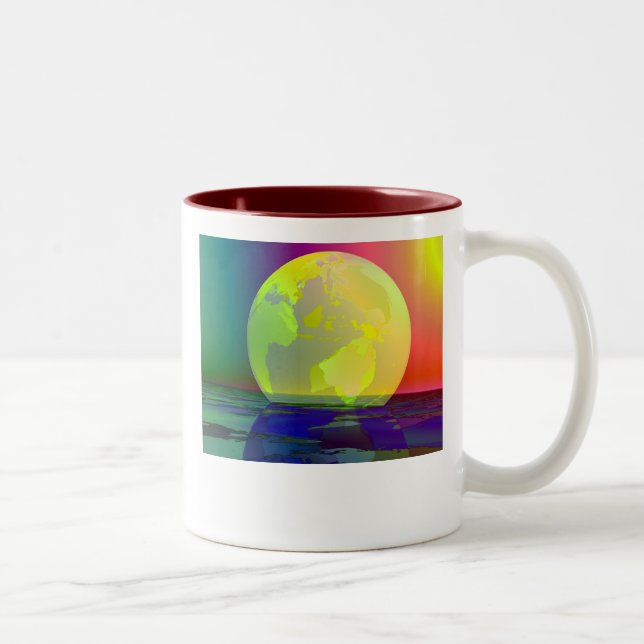 Transparent Globe Two-Tone Coffee Mug (Right)