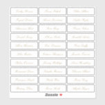 Transparent gold classic elegant script guest name<br><div class="desc">Modern minimalist wedding guest names sticker with stylish classic script name in gold colour,  simple and elegant. Can be used on place cards for wedding and any other event. Available in Clear and White.</div>