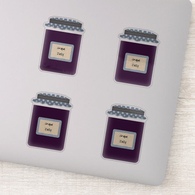 Transparent Grape Jelly Product Stickers (Detail)
