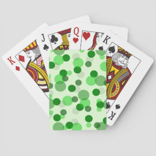 Transparent Green Dots Pattern Playing Cards