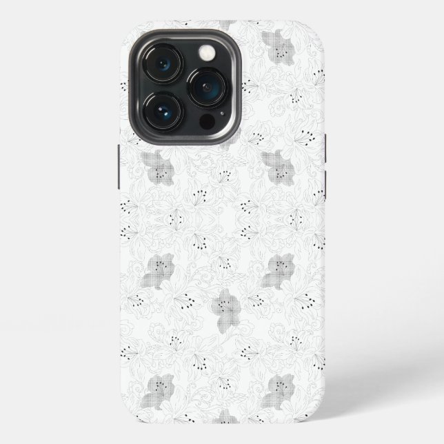Transparent Grid Overlay – Editable PNG Texture iPhone Case (Back)
