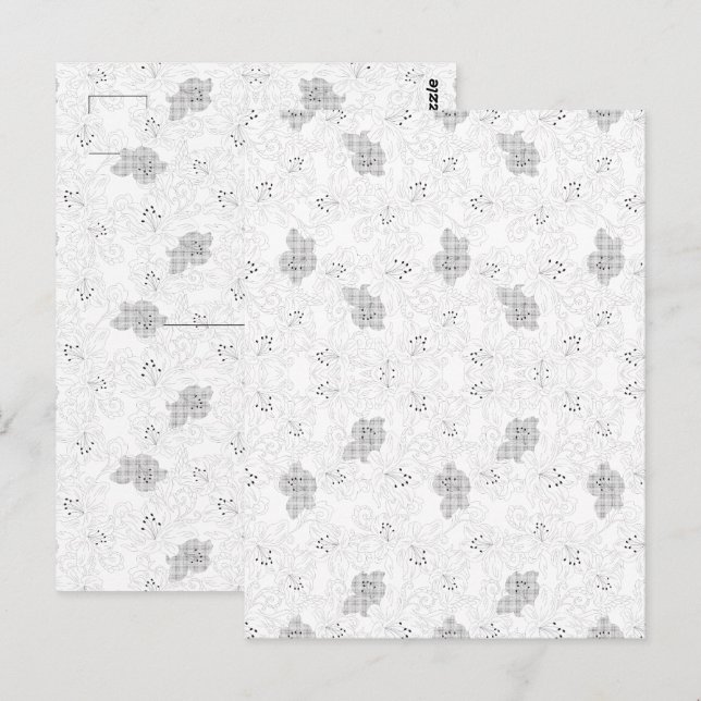 Transparent Grid Overlay – Editable PNG Texture Postcard (Front/Back)