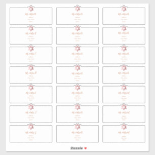 Transparent Guest Address, Faux Rose Gold Star