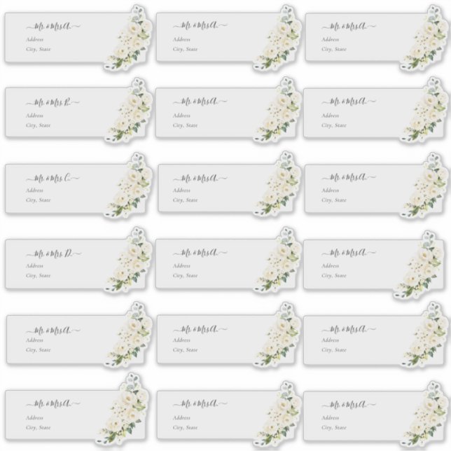 Transparent Guest Address H2 Alabaster Roses (Front)