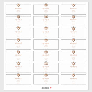 Transparent Guest Address Labels, Faux Copper
