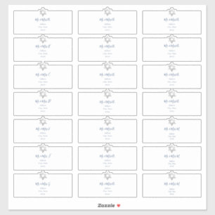 Transparent Guest Address Labels, Navy Ink