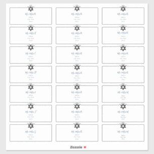 Transparent Guest Address Labels, Navy Ink