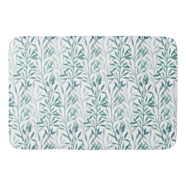 Transparent leaves and branches bath mat (Front)