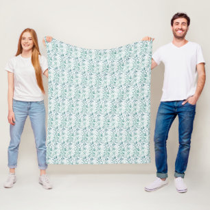 Transparent leaves and branches fleece blanket