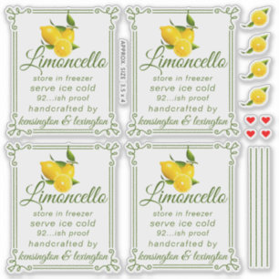 Transparent Limoncello Price For 4 Labels
