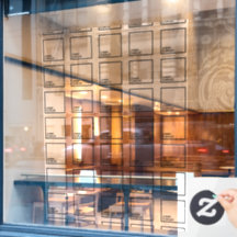 Transparent Logo Window Cling - Tile Design