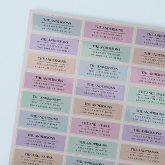 Transparent Modern Soft Colours Return Address