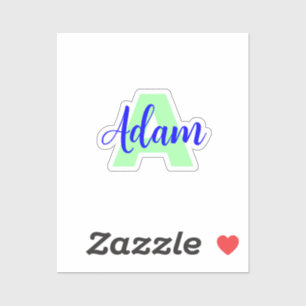 Transparent Monogram + Name   Waterproof Stickers