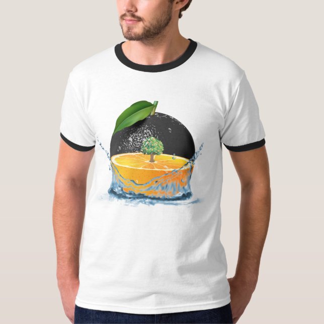 Transparent Orange Art T-Shirt (Front)