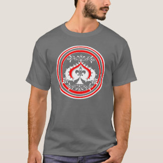 Transparent Ornate Spade Design T-Shirt