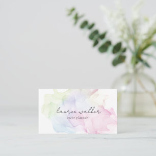 transparent pastel silk  elegant Business Card