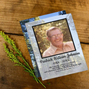 Transparent Pine Tree Forest Quote Photos Funeral Programme