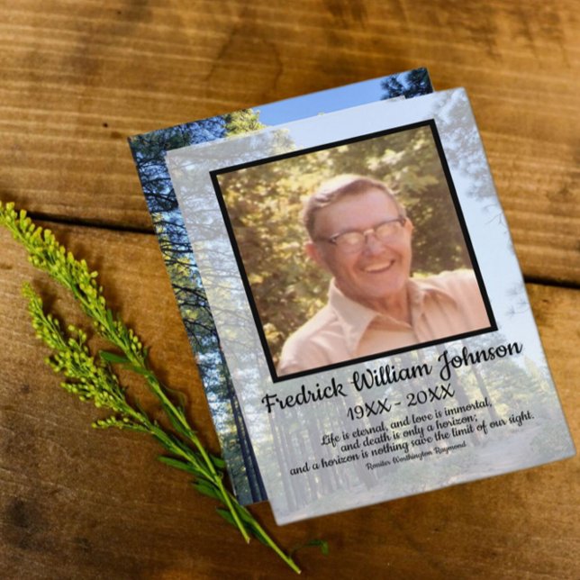 Transparent Pine Tree Forest Quote Photos Funeral  Programme (Creator Uploaded)