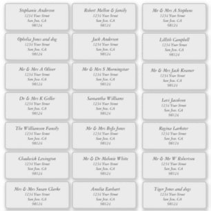 Transparent Plain Recipient Address Labels