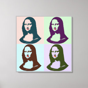 Transparent Pop Art Mona Lisa Canvas