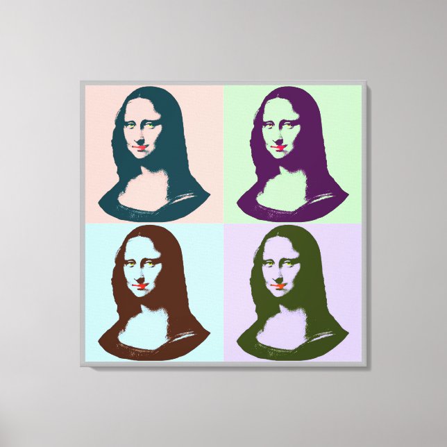 Transparent Pop Art Mona Lisa Canvas Print (Front)