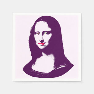 Transparent Pop Art Mona Lisa Napkins