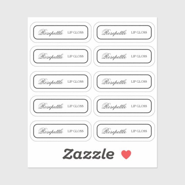 Transparent product label Custom-Cut Vinyl Sticker (Sheet)