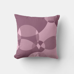 Transparent Purple Geometric Overlapped Circles Cushion