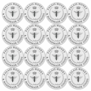 Transparent Queen Bee Apiary Product Logo Honey