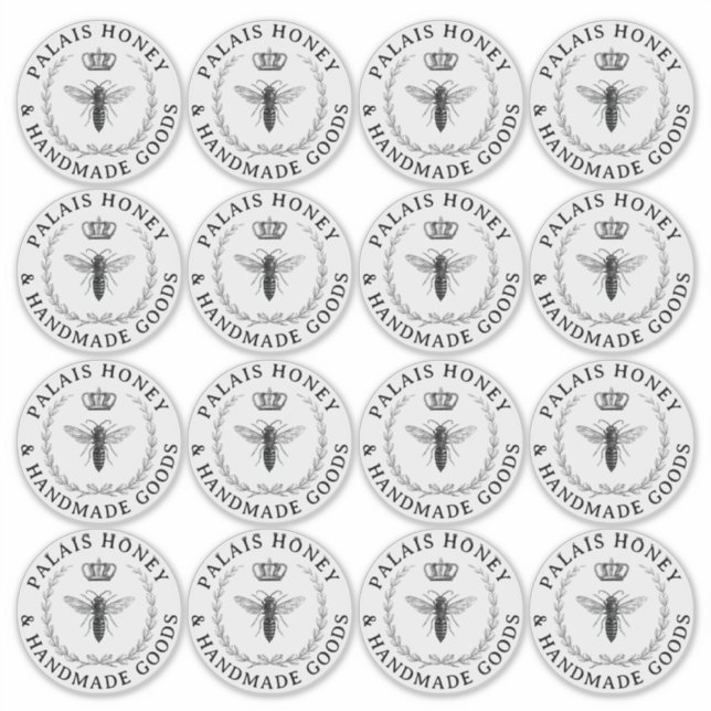 Transparent Queen Bee Apiary Product Logo Honey (Front)